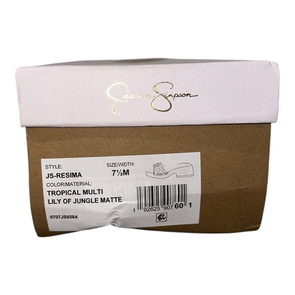 NIB JESSICA SIMPSON Resima Sandal in Tropical Multi Lily of Jungle Matte - 7.5 - Picture 9 of 9